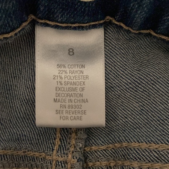 W62 Women’s Floral Embroidered Boot Cut Denim Jeans Size 8 Cotton Blend - Picture 5 of 7